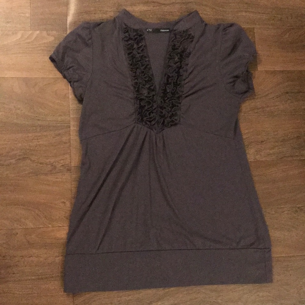 Tunic length soft dressy shirt